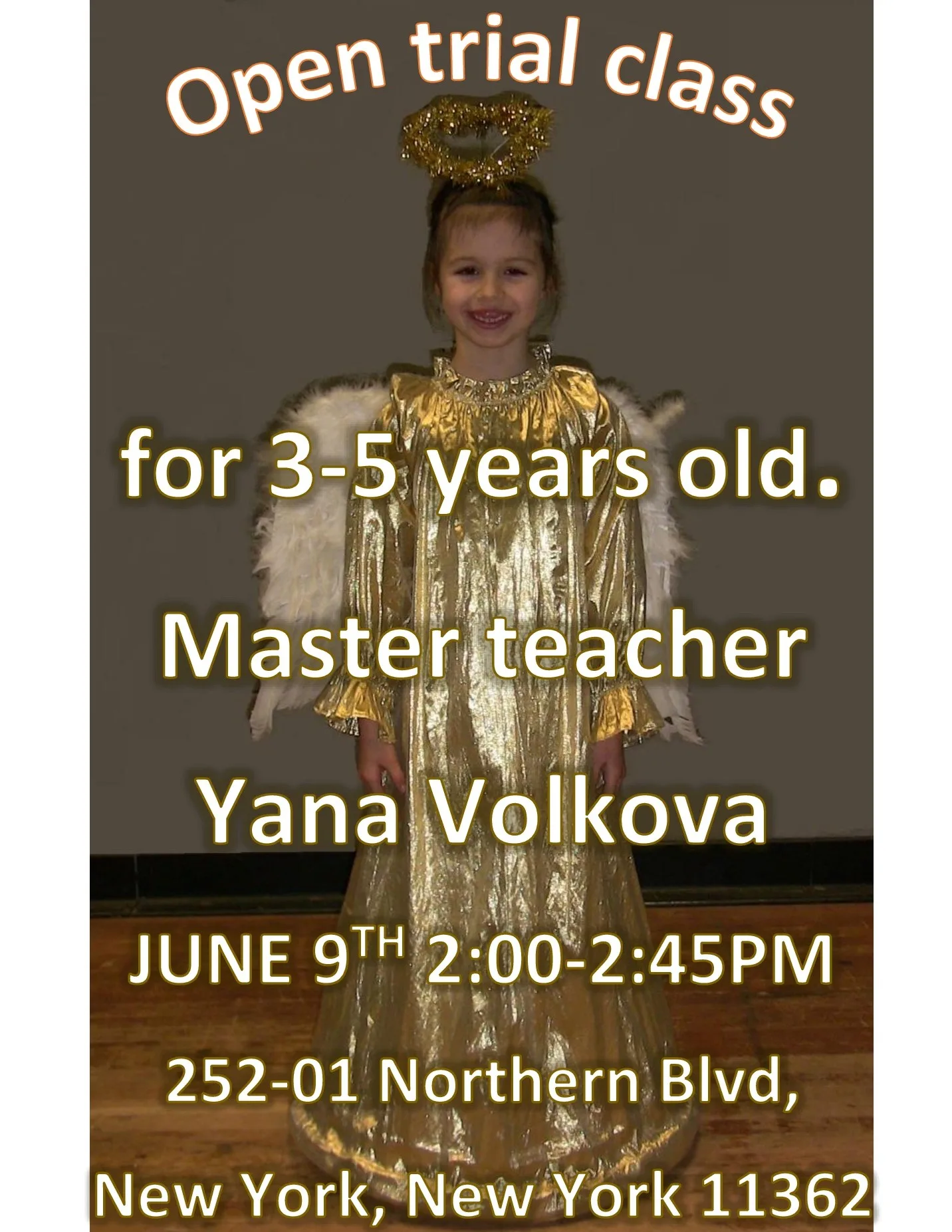 Trial class for 3-5 years old